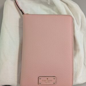 Kate Spade Pink Leather Planner In Pink Bonnet